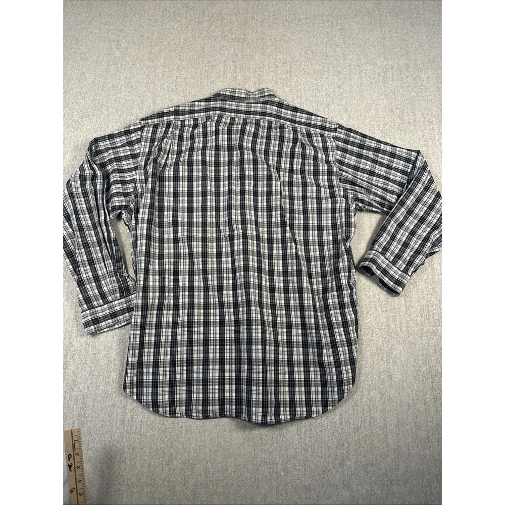 Polo Ralph Lauren Shirt Mens XL Black Plaid Button Down Pony Marlowe Long Sleeve